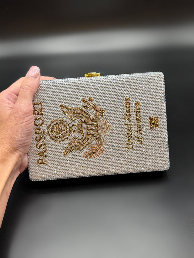 Silver Passport Clutch