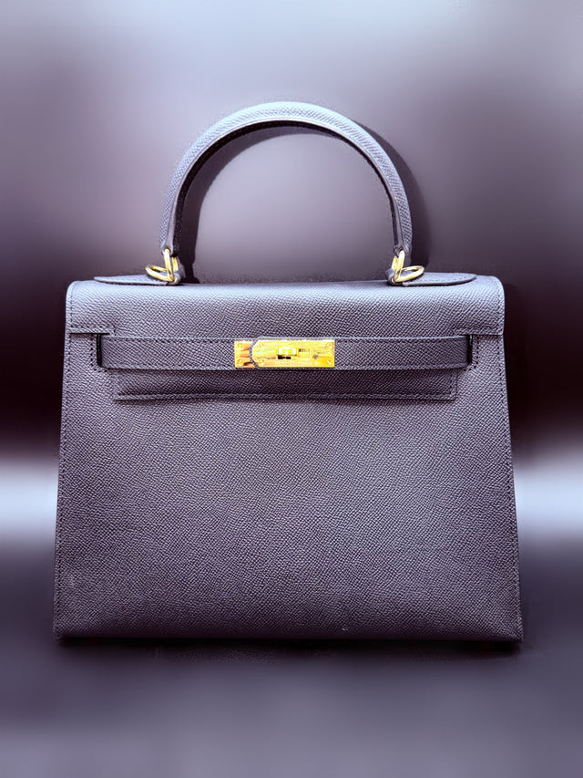 Black Leather Top Handle