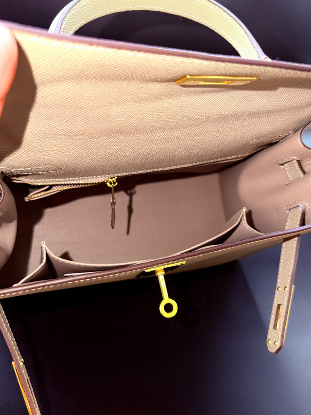 Tan Leather Top Handle