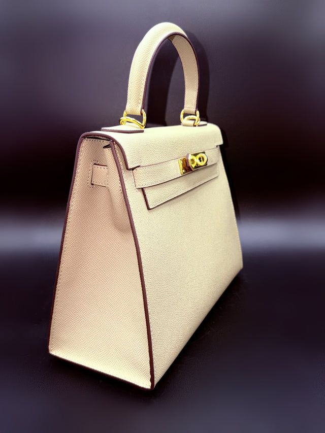 Tan Leather Top Handle