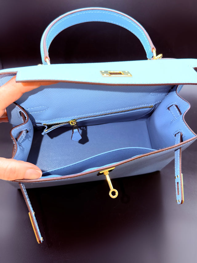 Blue Leather To Handle