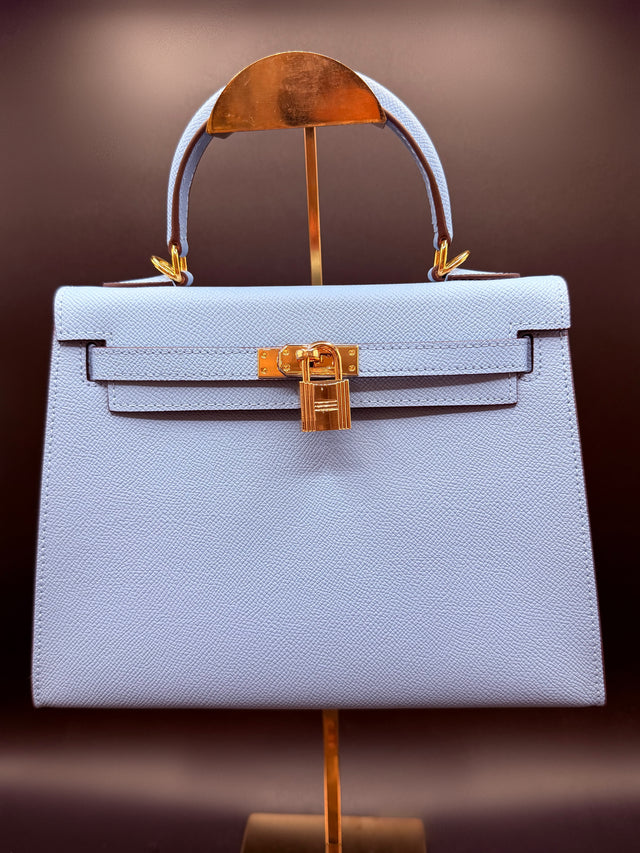 Blue Leather To Handle