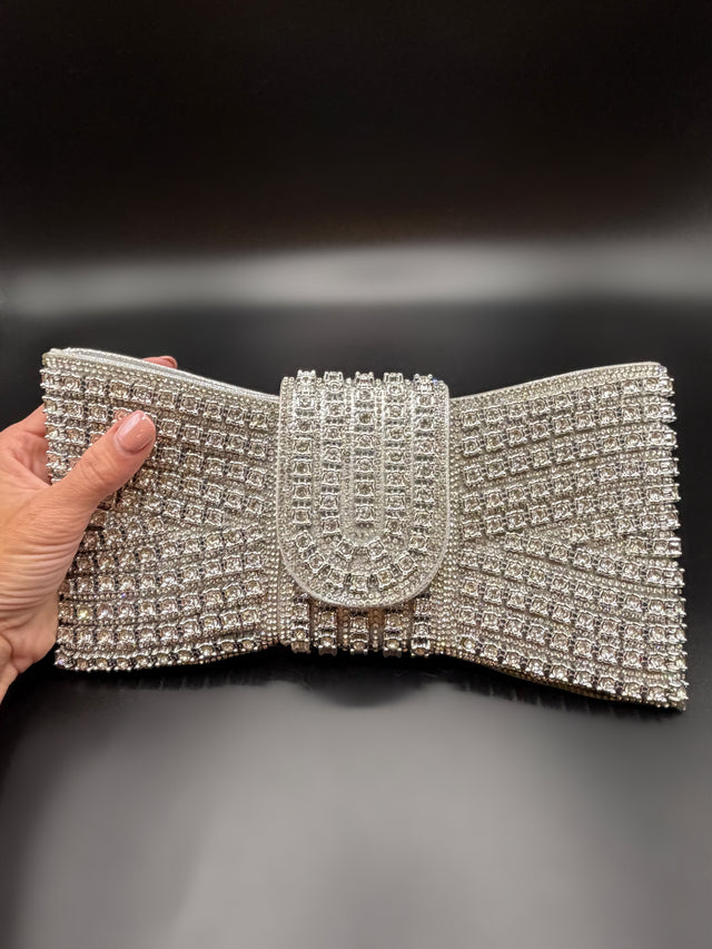 Silver Envelope Clutch
