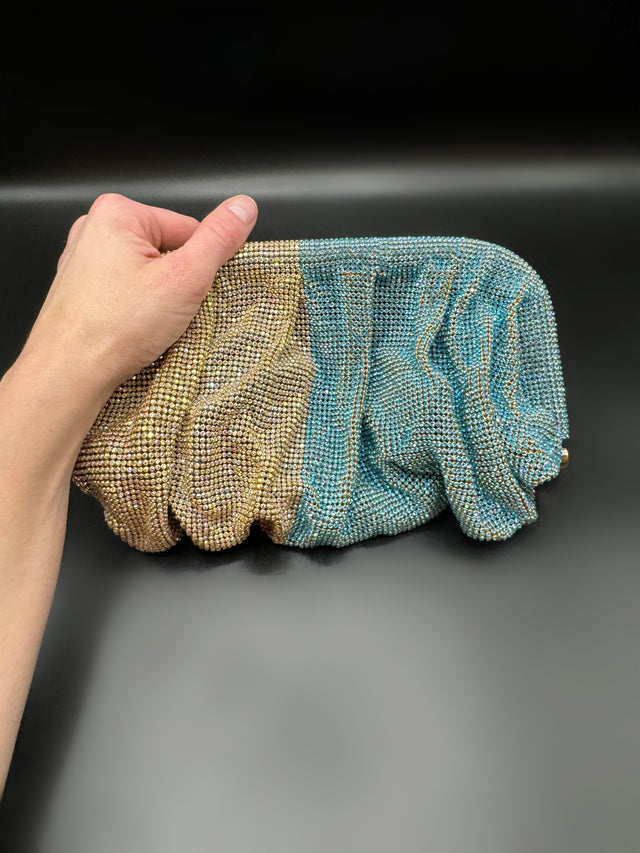 Slouchy Clutch Ab and Blue