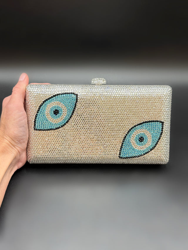 Evil Eye Crystal Clutch