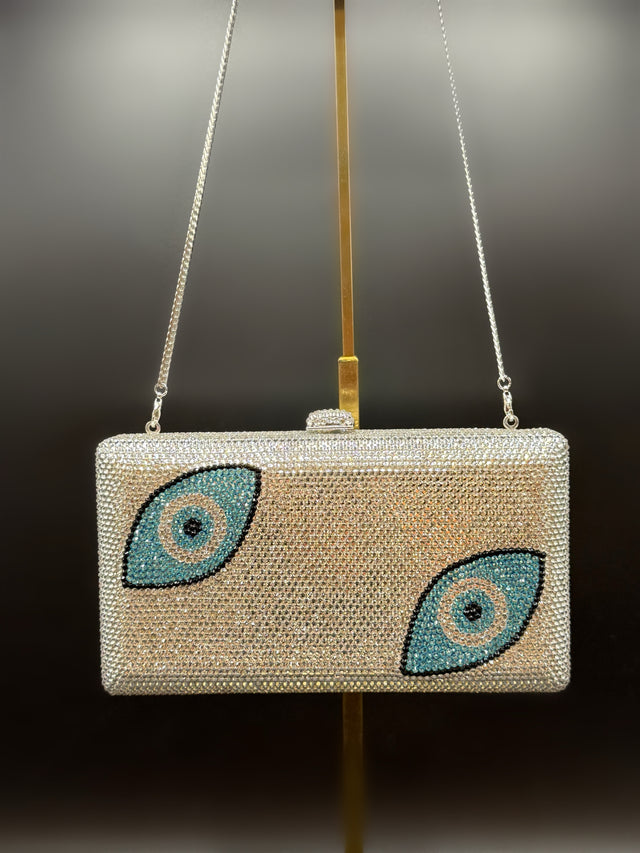 Evil Eye Crystal Clutch