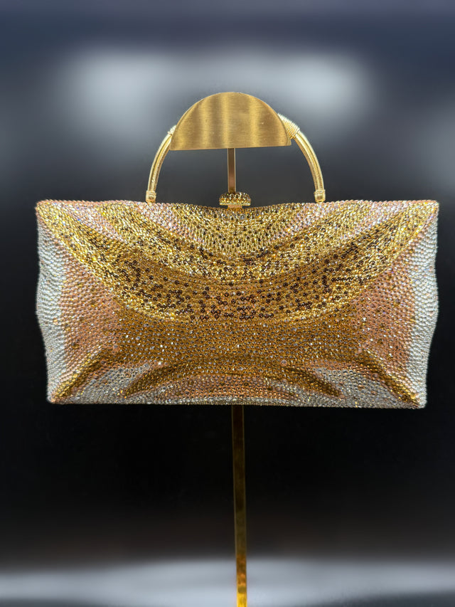 Large Golden Crystal Bag