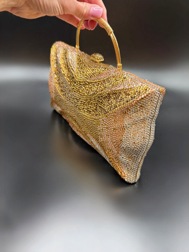 Large Golden Crystal Bag