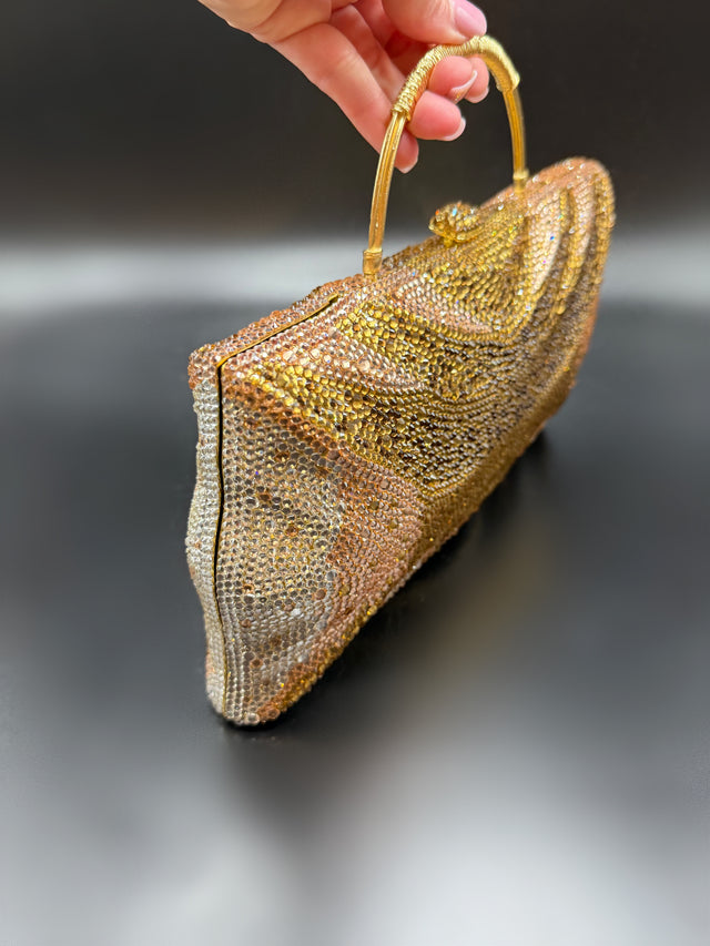 Large Golden Crystal Bag