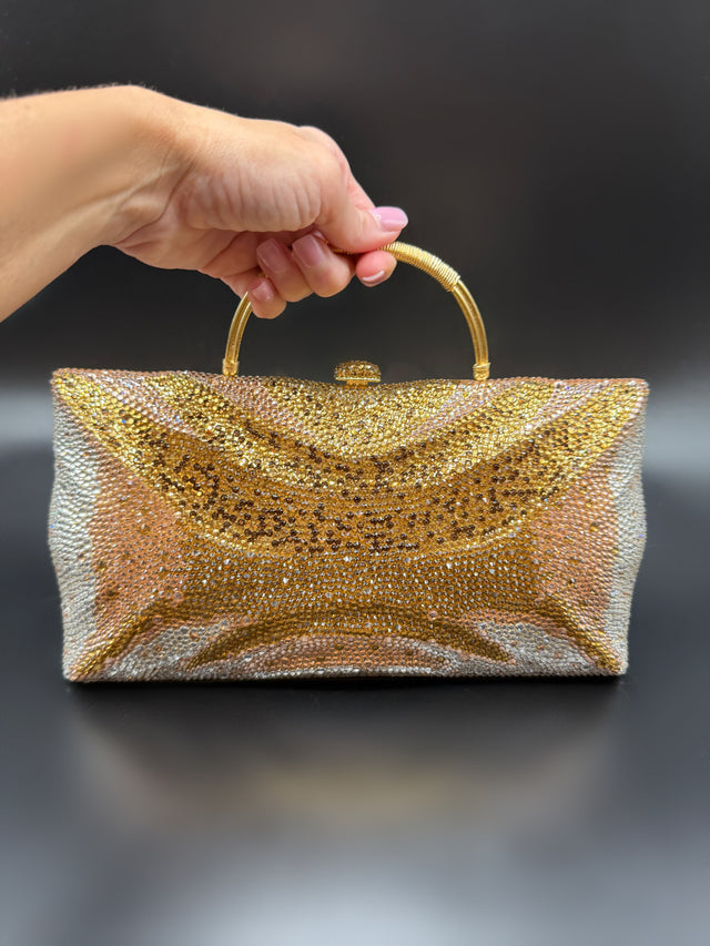 Large Golden Crystal Bag