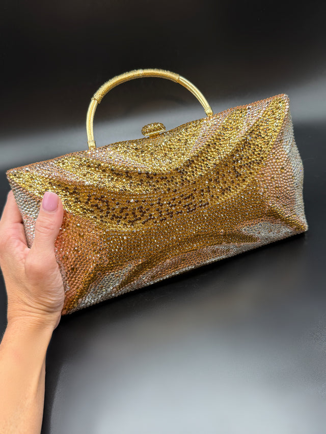 Large Golden Crystal Bag