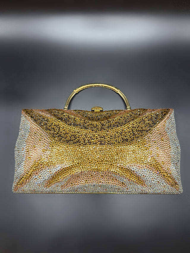 Large Golden Crystal Bag