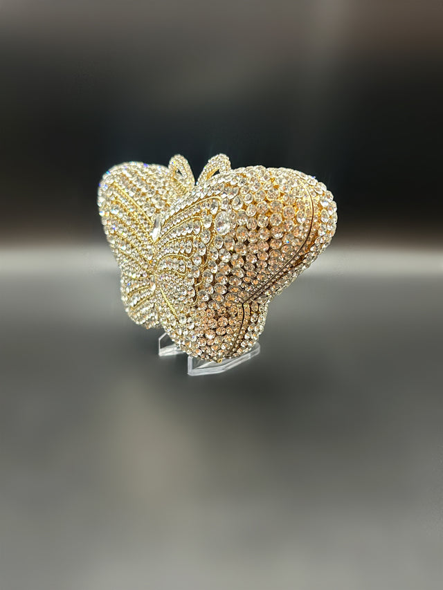 Crystal Butterfly Clutch