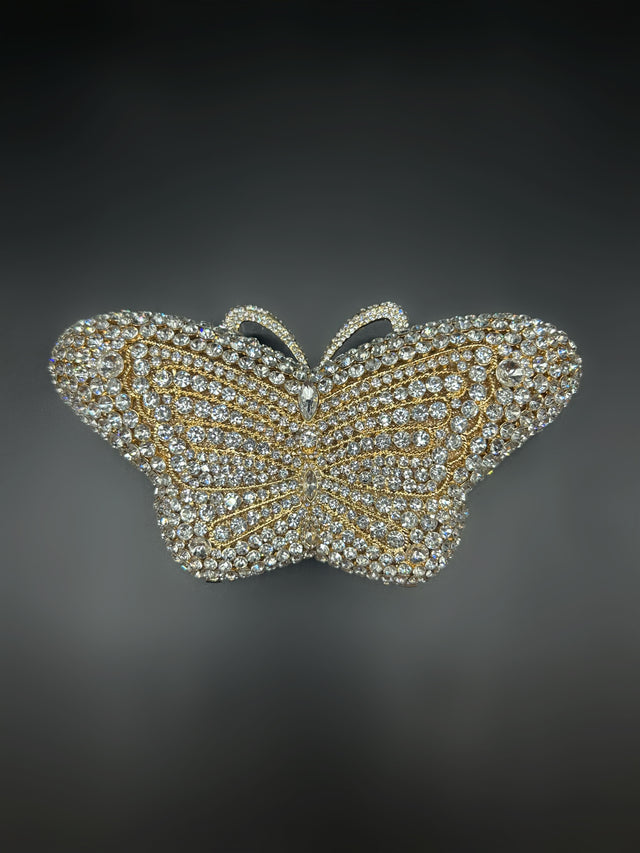 Crystal Butterfly Clutch