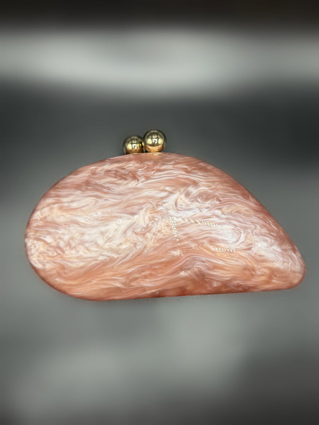 Acrylic Shell Clutch Pink