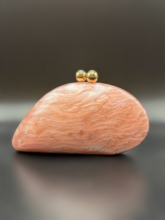 Acrylic Shell Clutch Pink