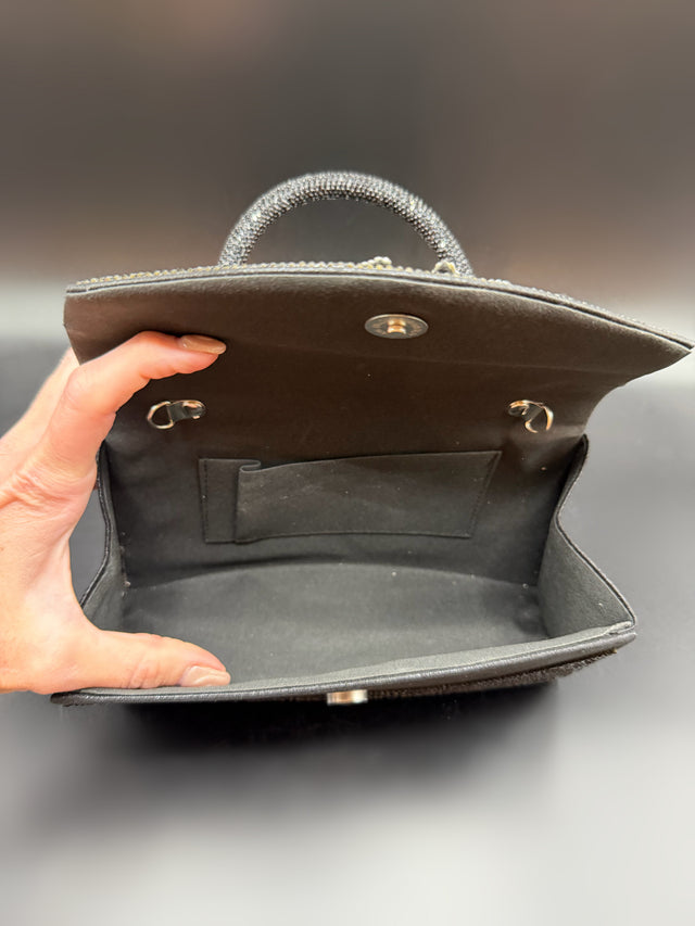 Black Pearl Bow Top Handle