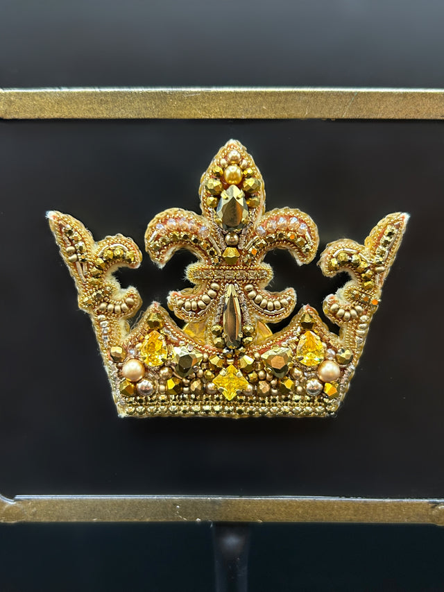 Gold Crown Brooch