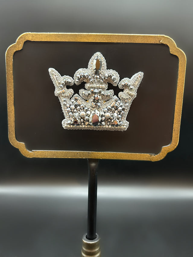 Platinum Crown Brooch