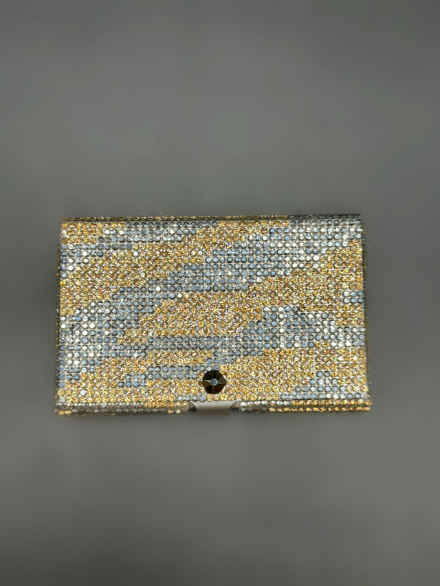 Gold and Silver Zebra Card Holder