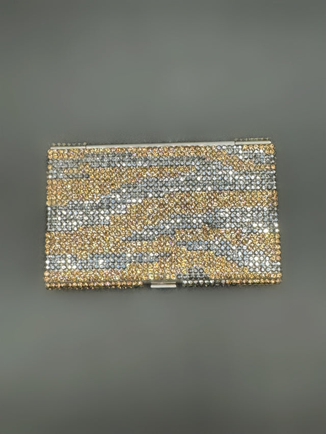 Gold and Silver Zebra Card Holder