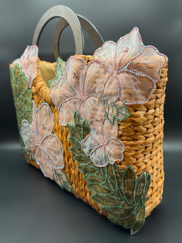 Hibiscus Top Handle Tote