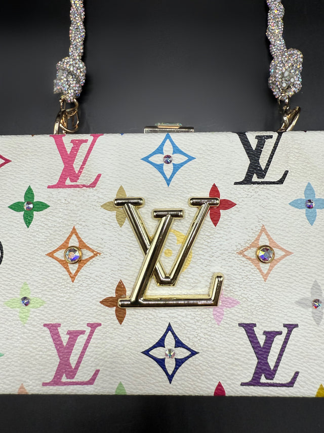 White Multicolor Upcycled