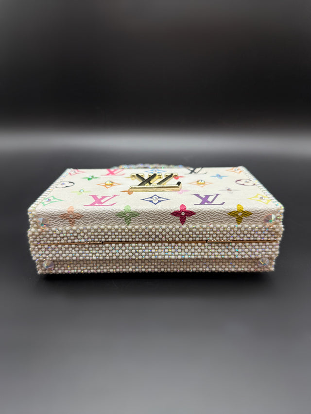 White Multicolor Upcycled