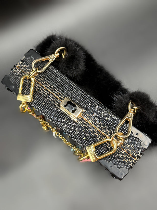 Black Multicolored Upcycled