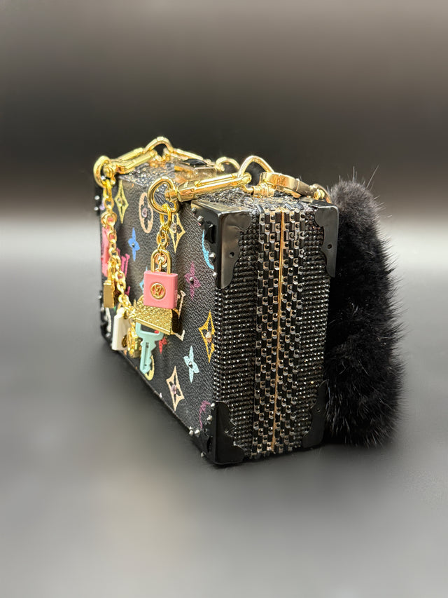 Black Multicolored Upcycled