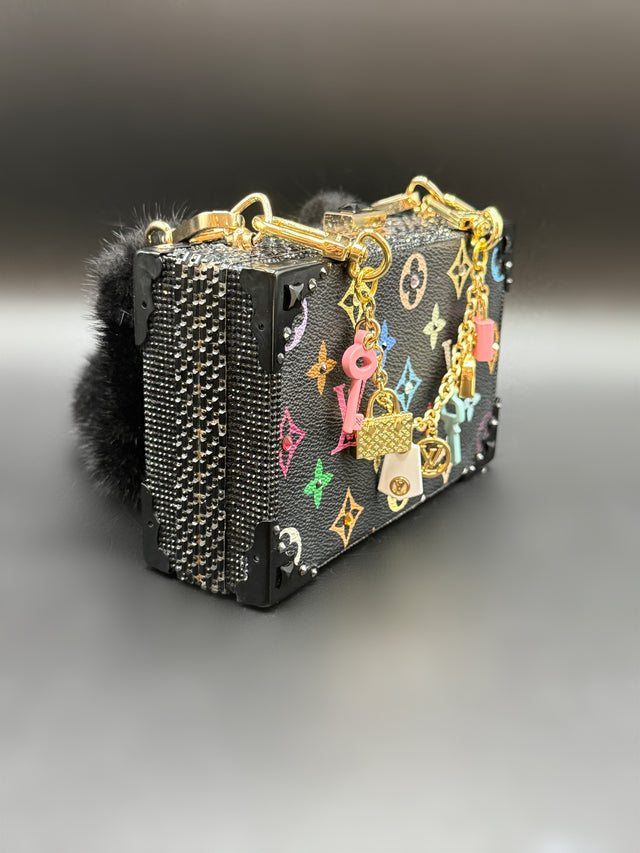 Black Multicolored Upcycled