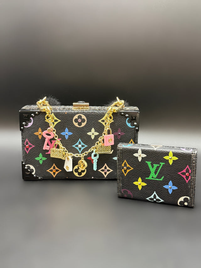 Black Multicolored Upcycled