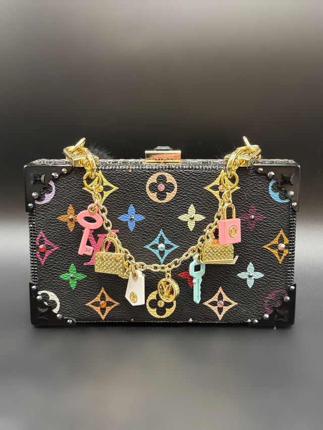 Black Multicolored Upcycled