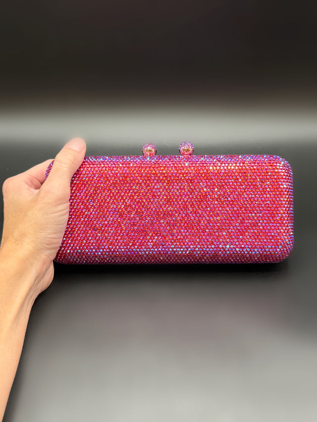 Crystal Clutch Fuchsia AB