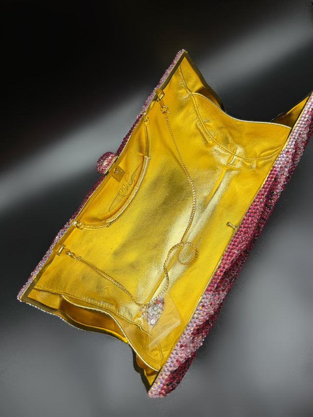 Large Pink Crystal Bag