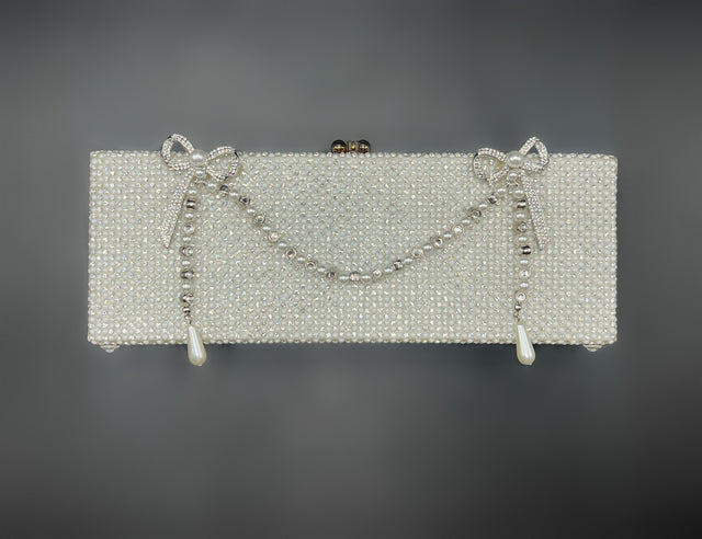 Draping Pearl Clutch