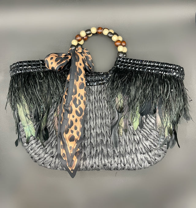Black Feather Tote