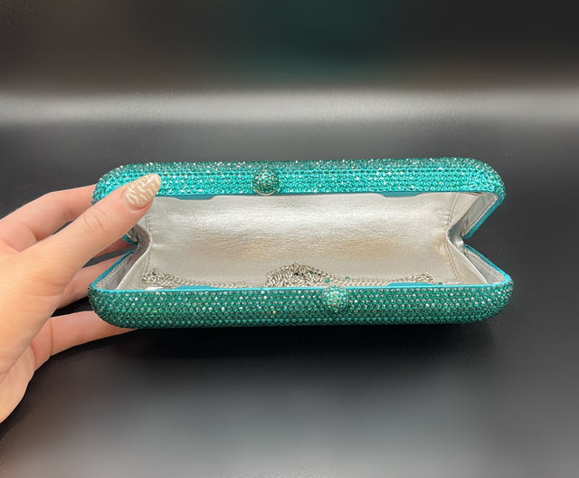Crystal Clutch Turquoise