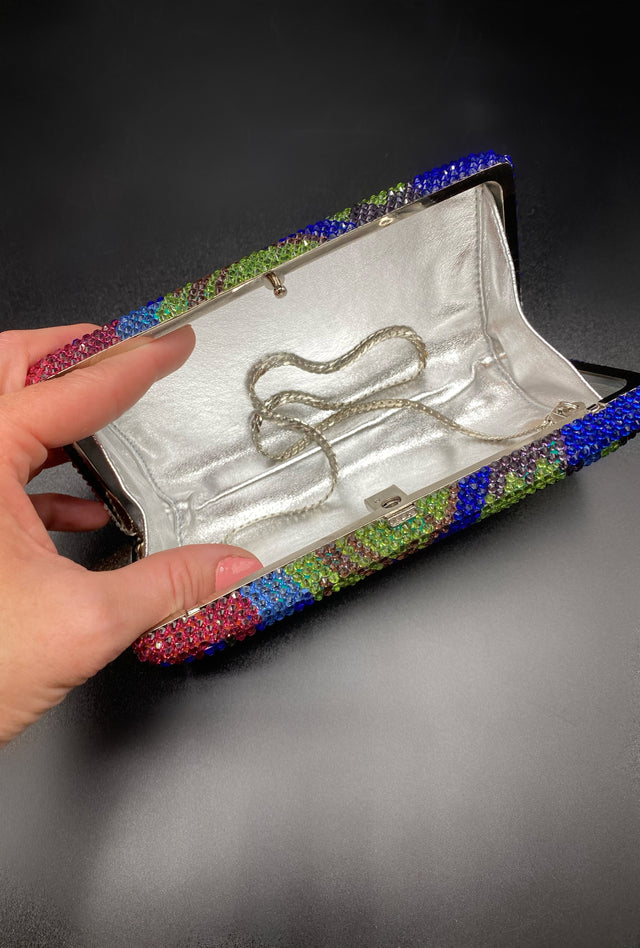 Crystal Clutch Dripping Paint