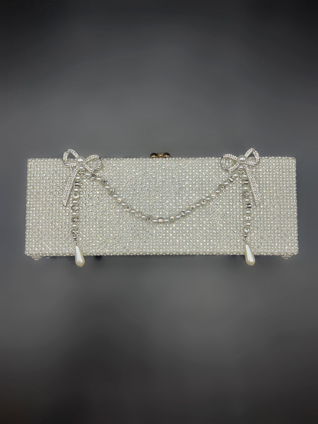 Draping Pearl Clutch