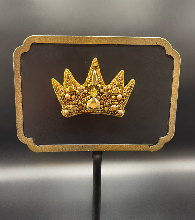 Gold Crown Interchangeable Brooch