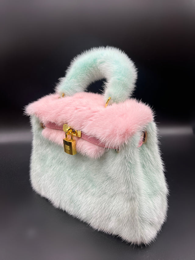 Mint and Pink Mink