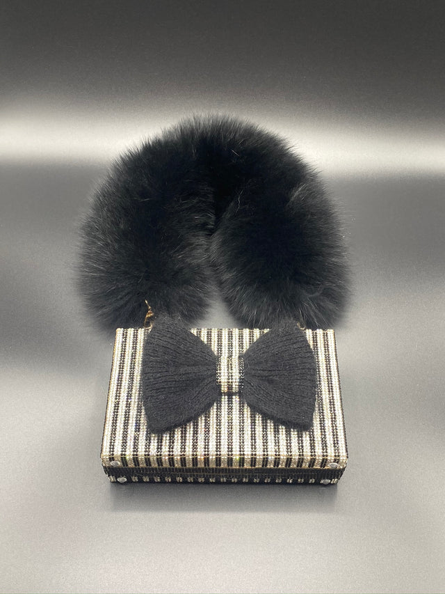 Tuxedo Pin stripes and Mohair Bow