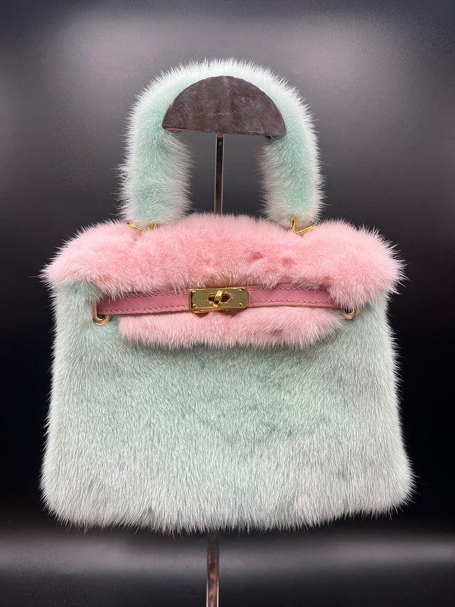 Mint and Pink Mink