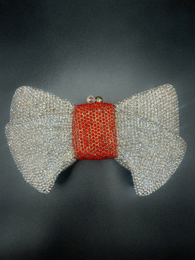 Silver and Red Bow