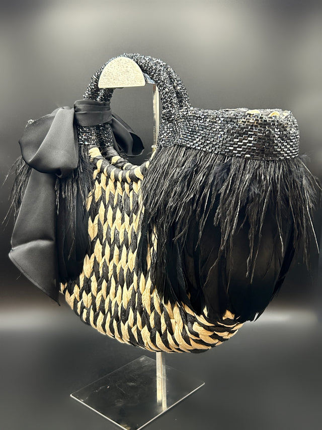 Black Feather Tote