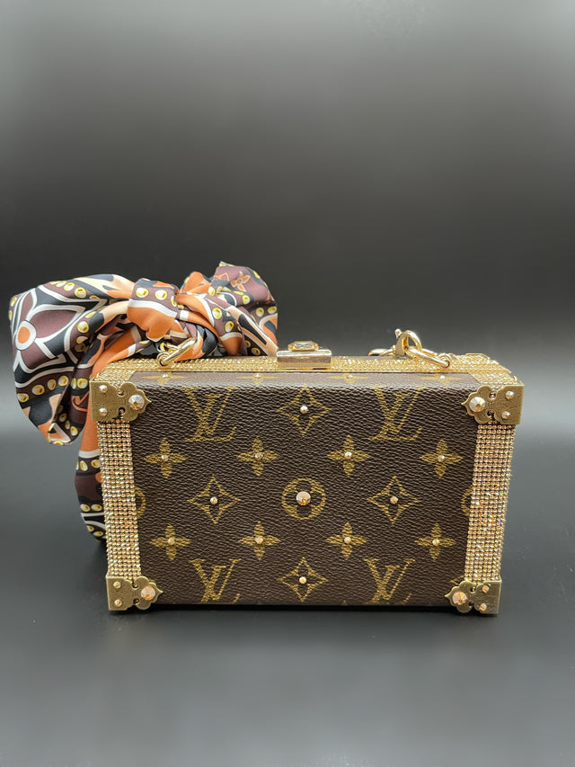 LV customized with hand painted art & add-ons  Louis vuitton, Louis vuitton  purse, Upcycled bag