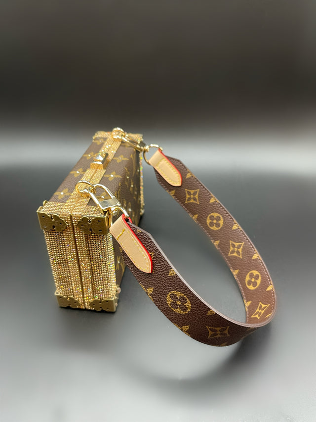 Sunglass or eyeglass case upcycled from authentic Louis Vuitton