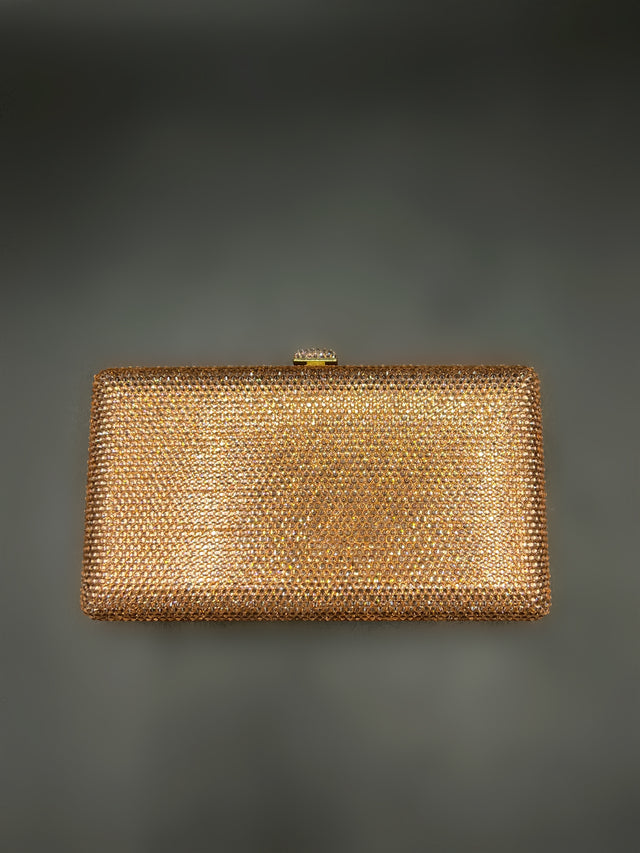 Champagne Gold Crystal Clutch